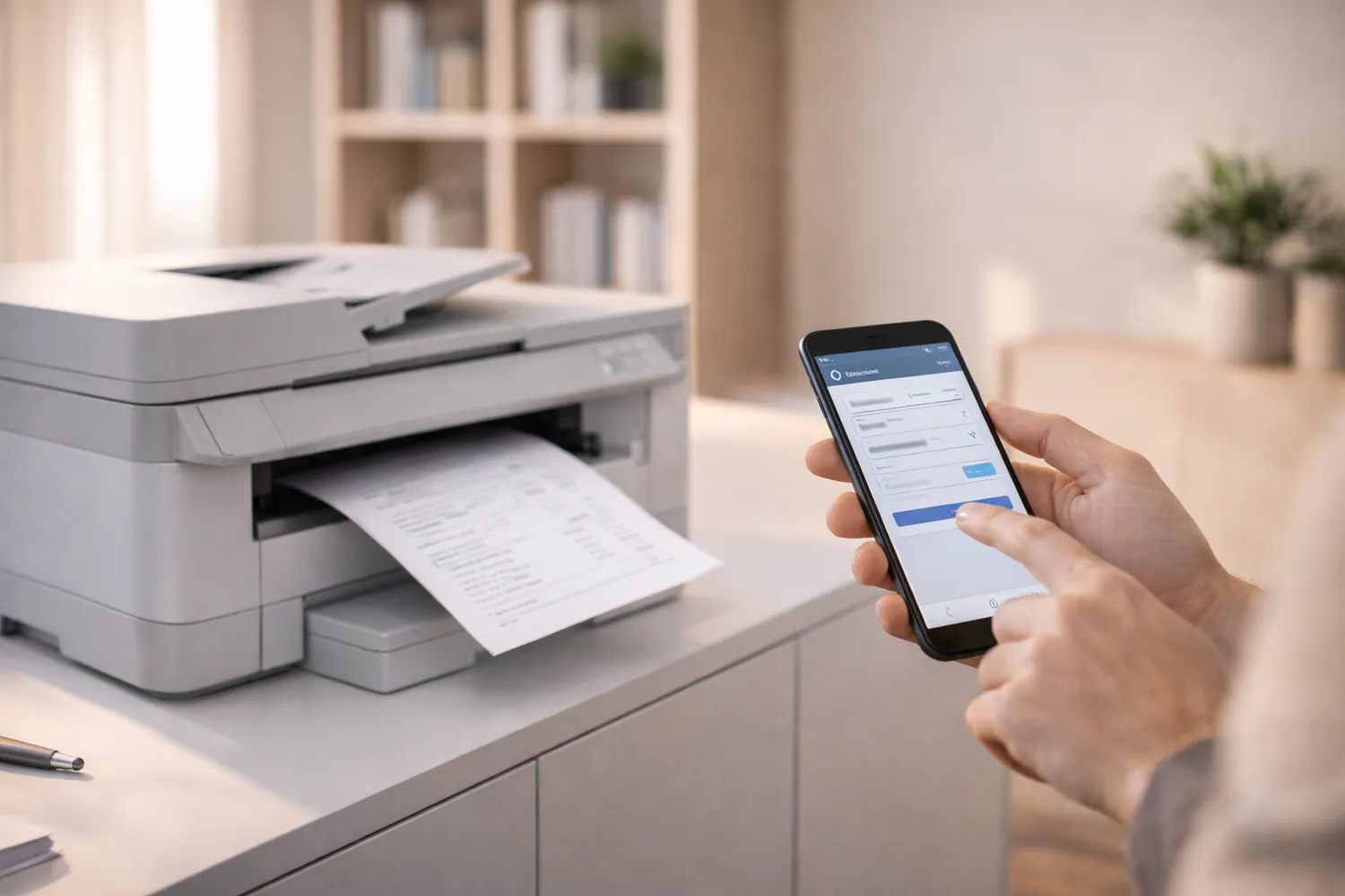 Imprimare wireless de pe telefon la imprimantă multifuncțională Imprimare wireless de pe telefon la imprimantă multifuncțională