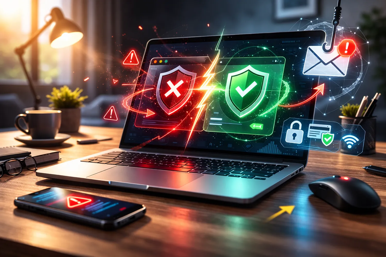 Instalarea a doi antiviruși și riscul de phishing online