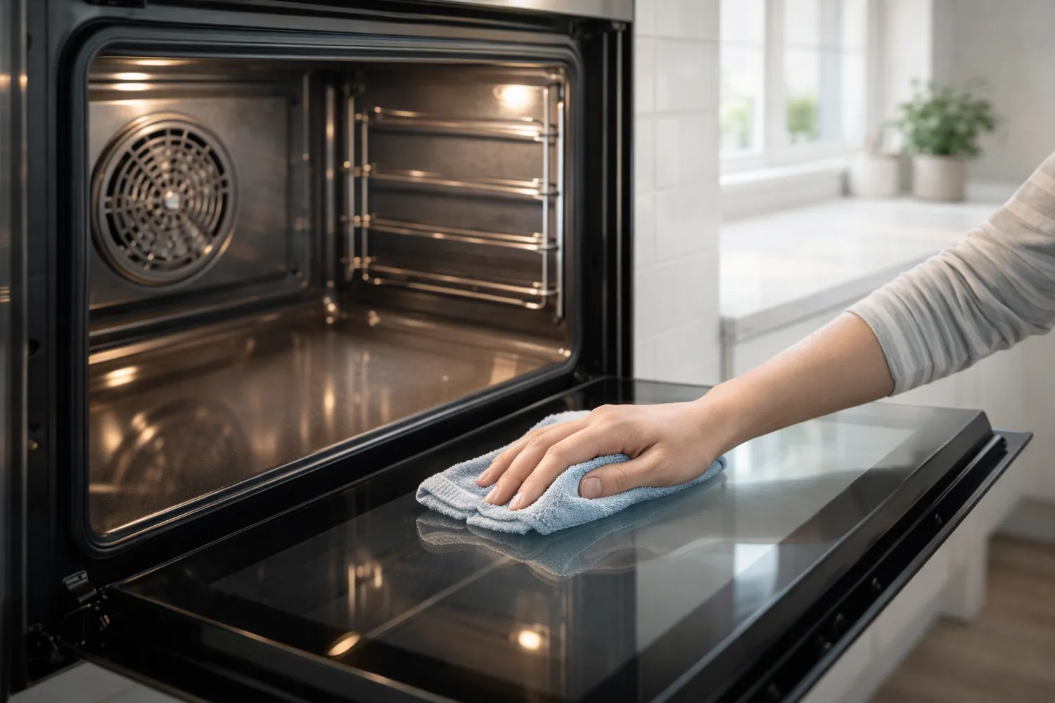 Curatare usoara a unui cuptor incorporabil modern