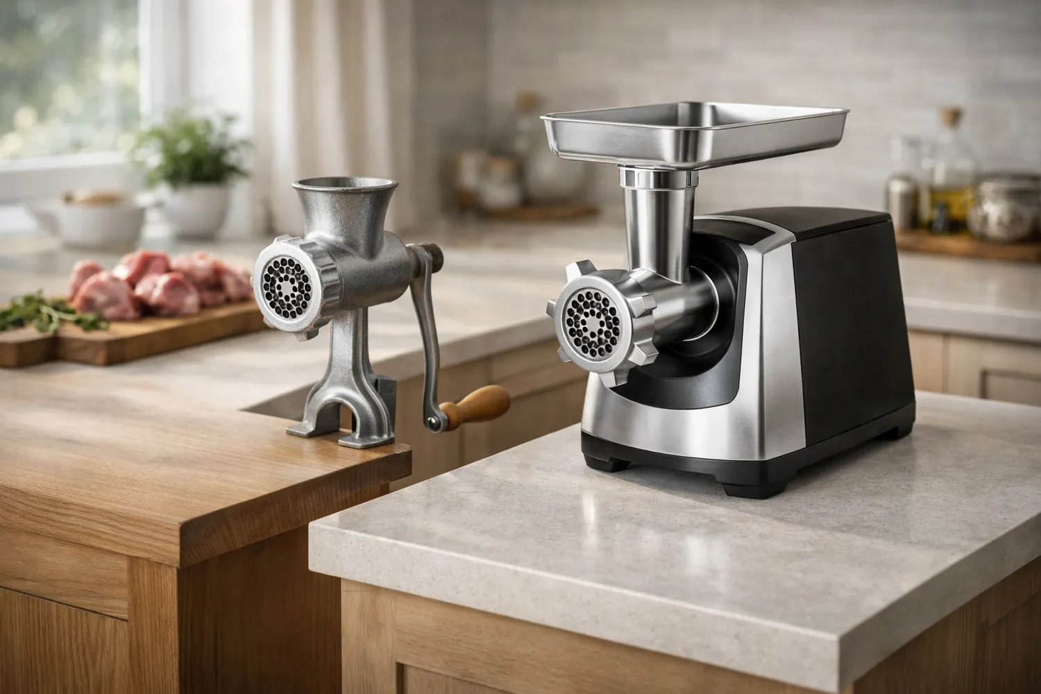 Alegerea între mașina de tocat manuală și electrică