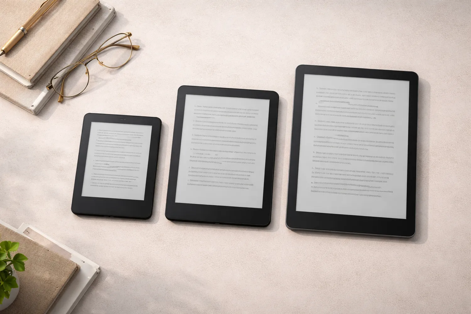 Compararea dimensiunilor de ebook reader pentru diferite stiluri de lectură