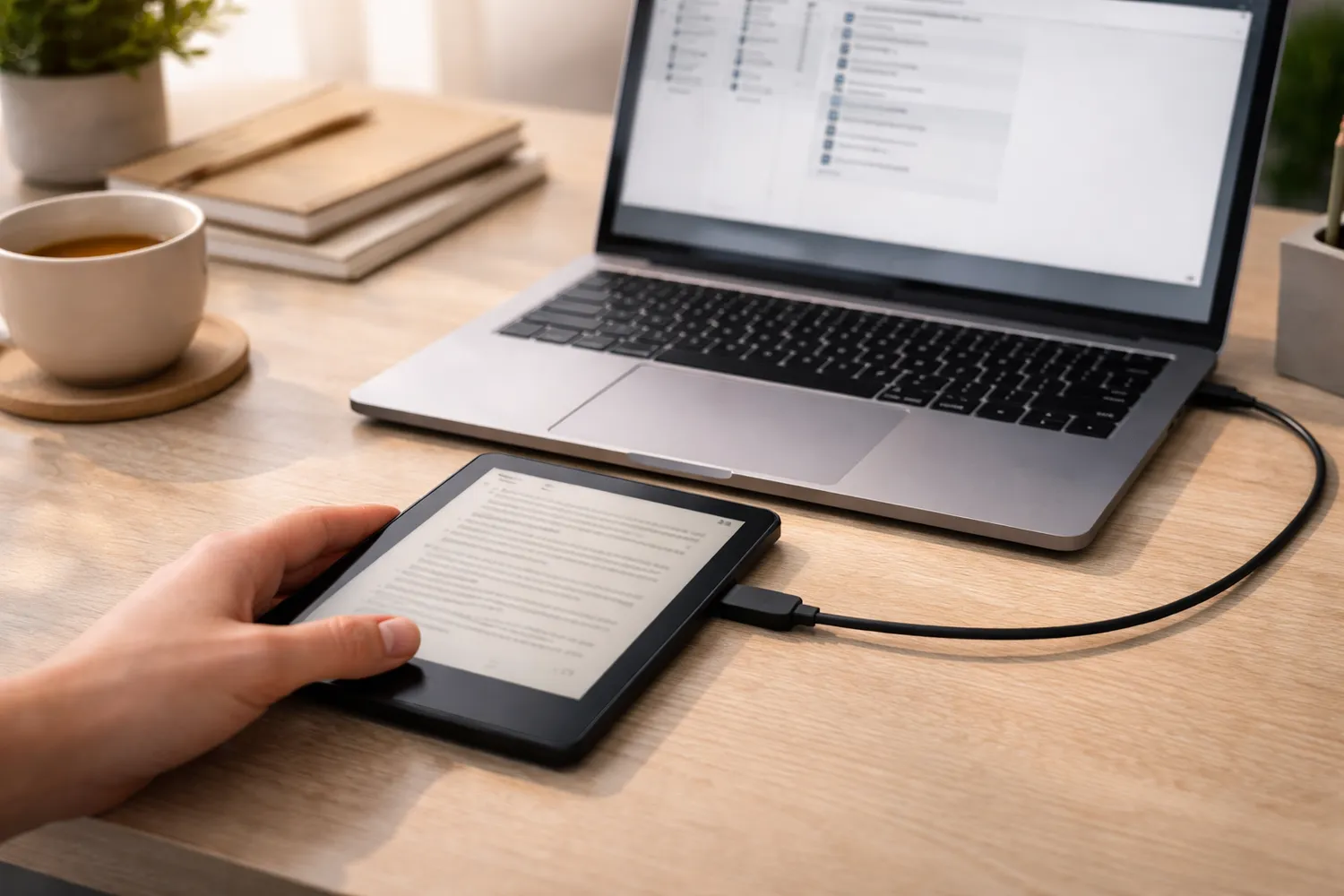 Transfer și organizare de cărți electronice pe ebook reader