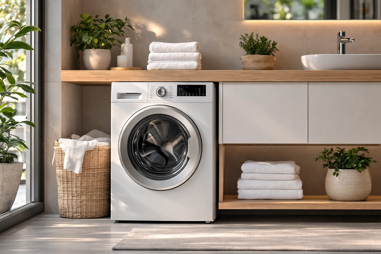 Cea mai bună mașină de spălat rufe într-o baie modernă