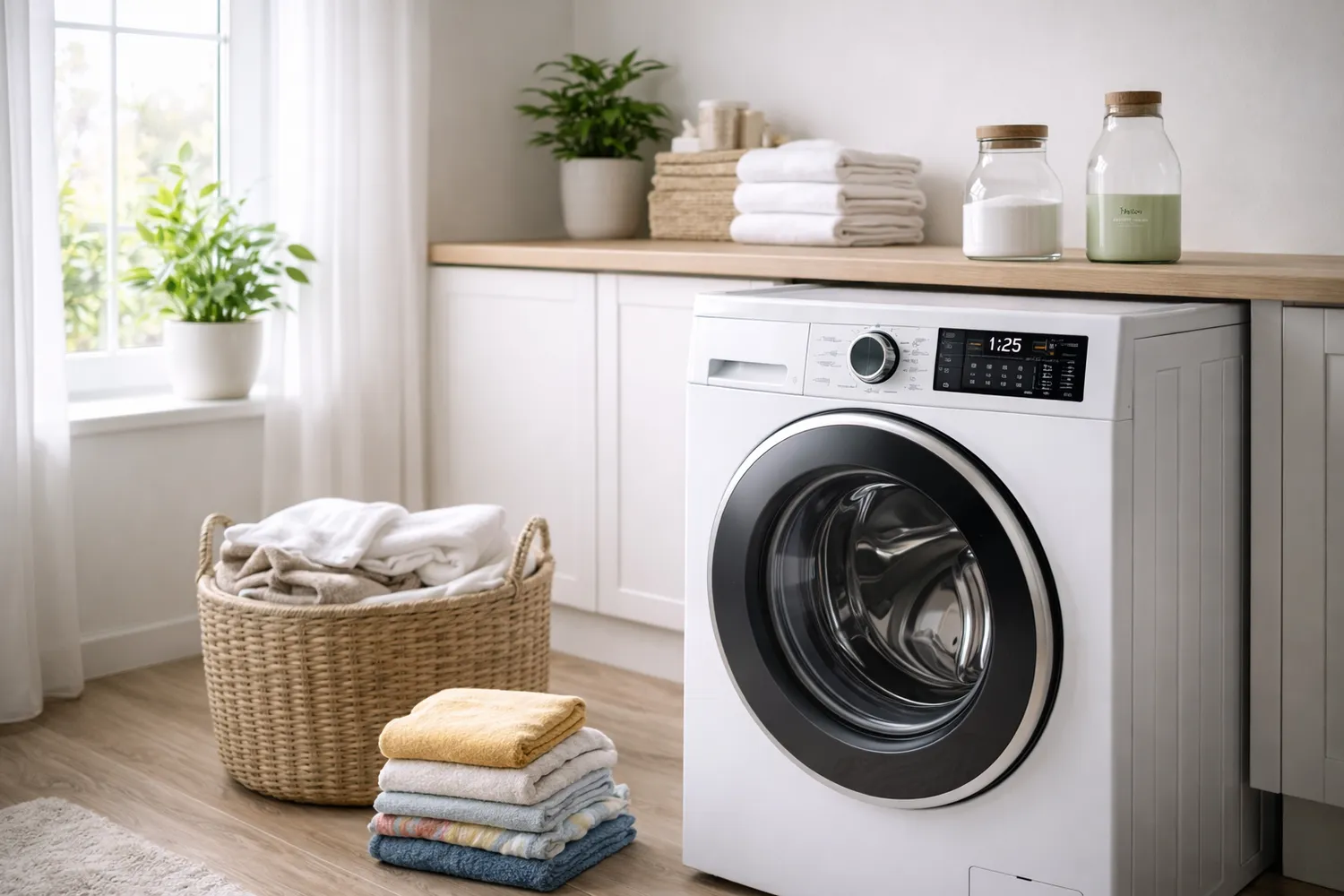 Mașină de spălat rufe eficientă energetic în utilizarea zilnică