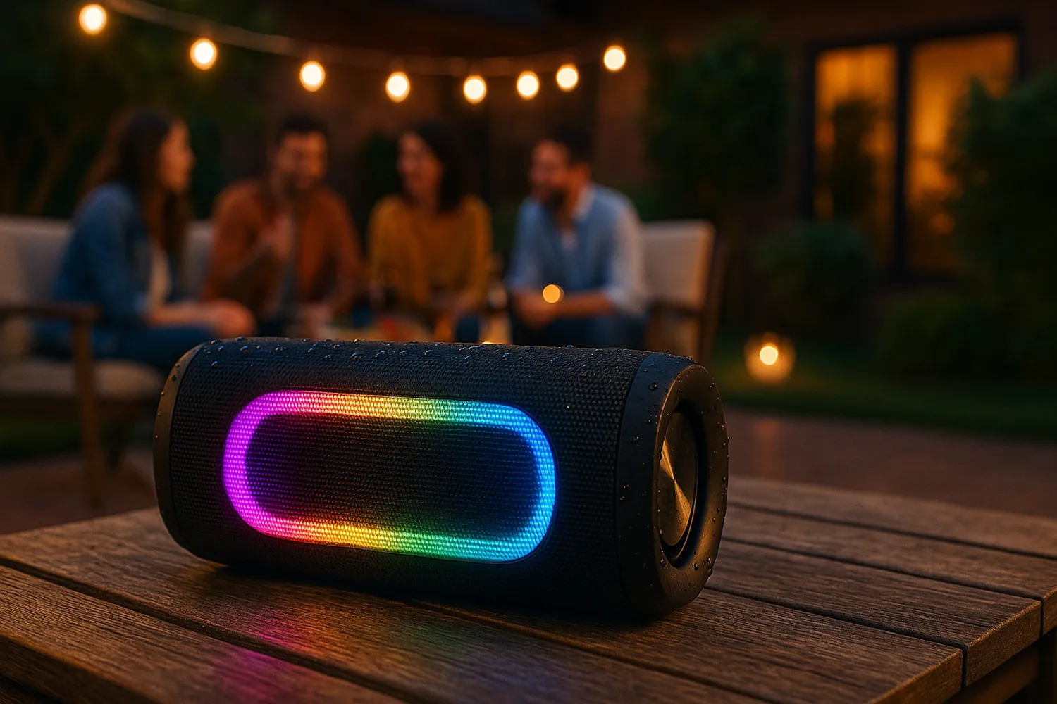 Boxă Bluetooth rezistentă la apă cu iluminare LED pentru petreceri în aer liber Boxă Bluetooth rezistentă la apă cu iluminare LED pentru petreceri în aer liber