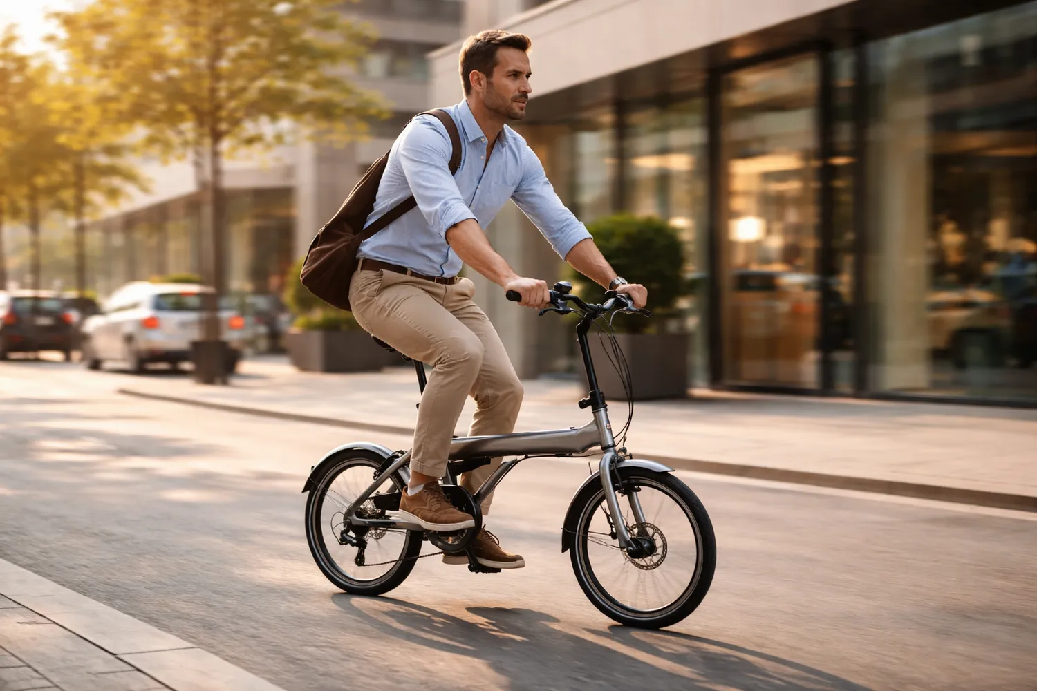 Navetă urbană cu bicicletă pliabilă pentru adulți