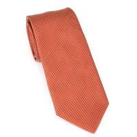 Cravata Bocane din Matase de Como, Caramiziu Texturat