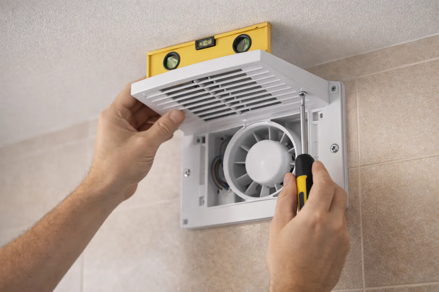 Montaj ventilator baie – fixare pe perete