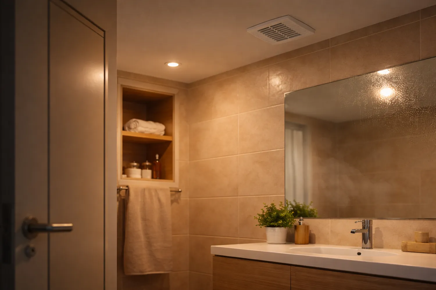 Ventilator baie silențios – confort seara