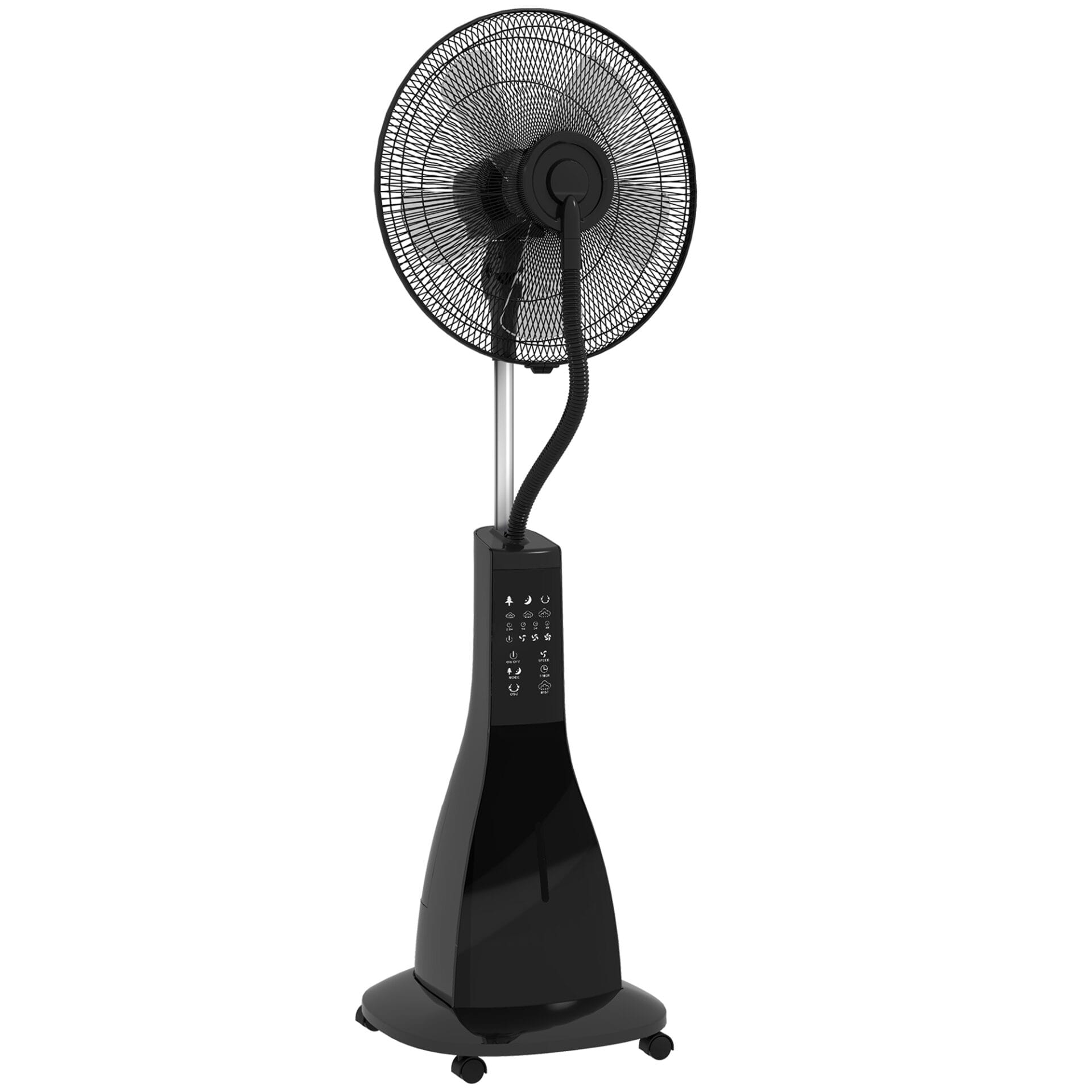 Ventilator pe Picior HOMCOM cu Pulverizare de Apă, Metal, ABS