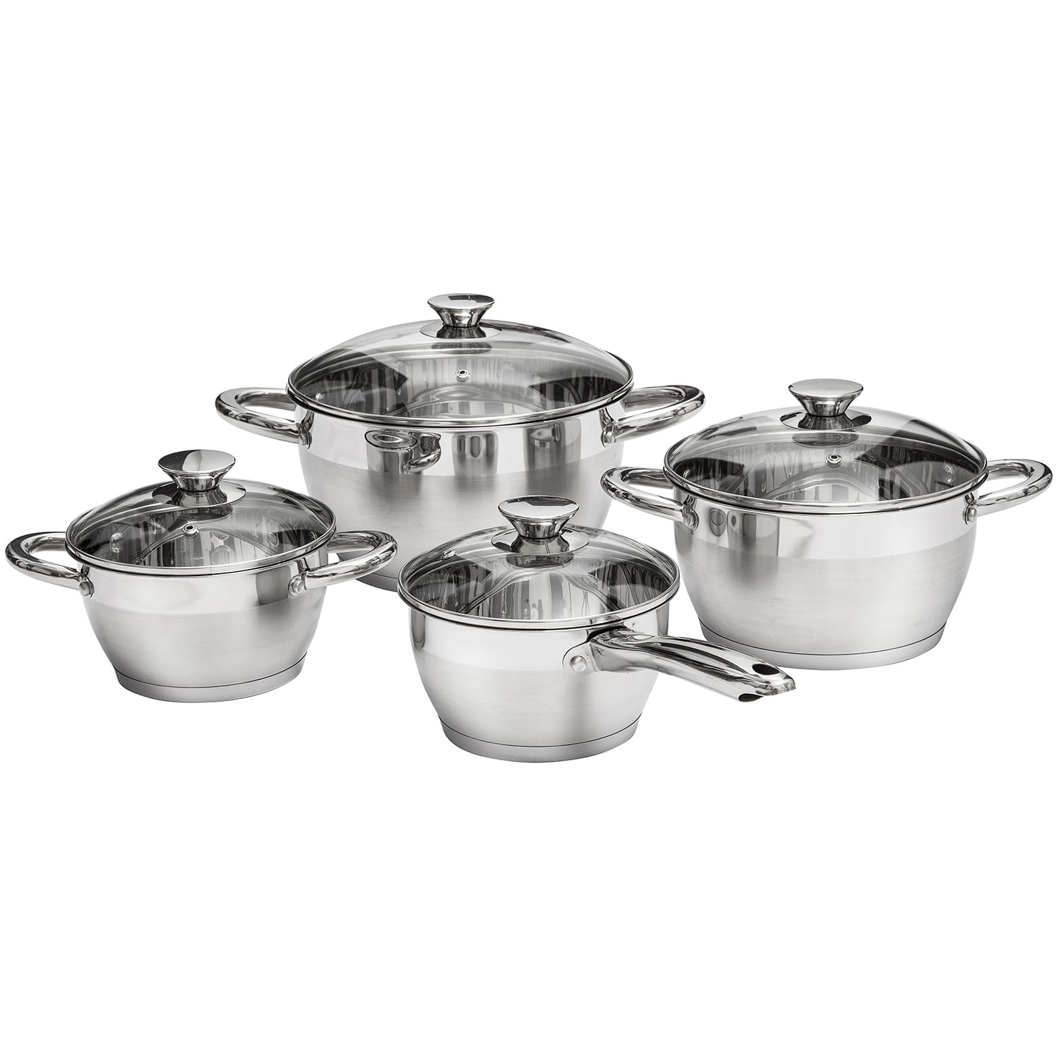 Set oale inox 8 piese, Ambition, Noble, inductie Set oale inox 8 piese, Ambition, Noble, inductie