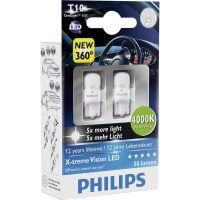 Set 2 Becuri auto auxiliare cu LED Philips Xtreme Vision W5W