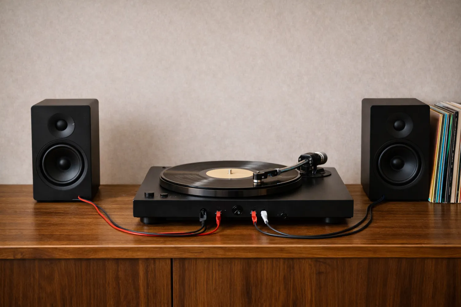 Conectarea unui pick-up la boxe active pentru ascultat viniluri