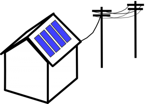 Солнечная панель, подключенная к сети