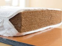 Saltea fibra de Cocos Integral husa alba