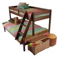 Pat etajat SANDRA Nuc, 80/120 x 200 cm Pat etajat SANDRA Nuc, 80/120 x 200 cm