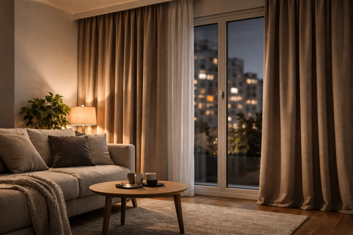 Draperii dense pentru reducerea zgomotului