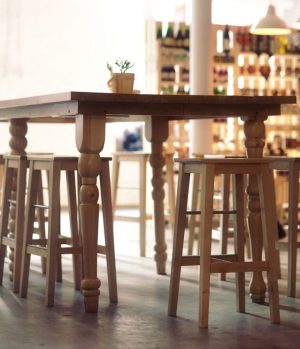 Scaune de bar din lemn fara spatar