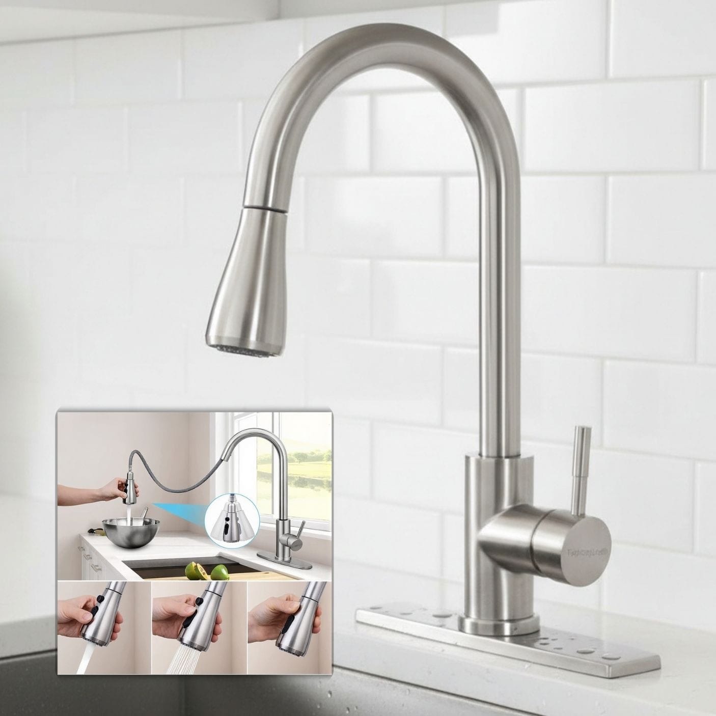 Baterie chiuveta bucatarie cu baza Topaqua Premium Class 2