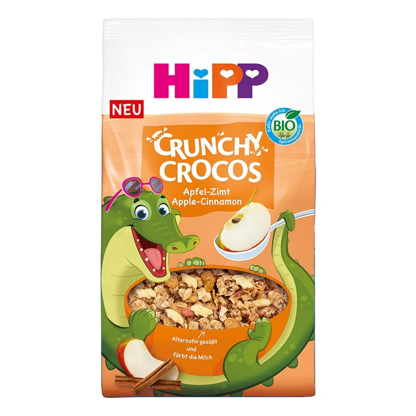 Crocodili crocanti cu mar si scortisoara, Muesli, Bio, HIPP