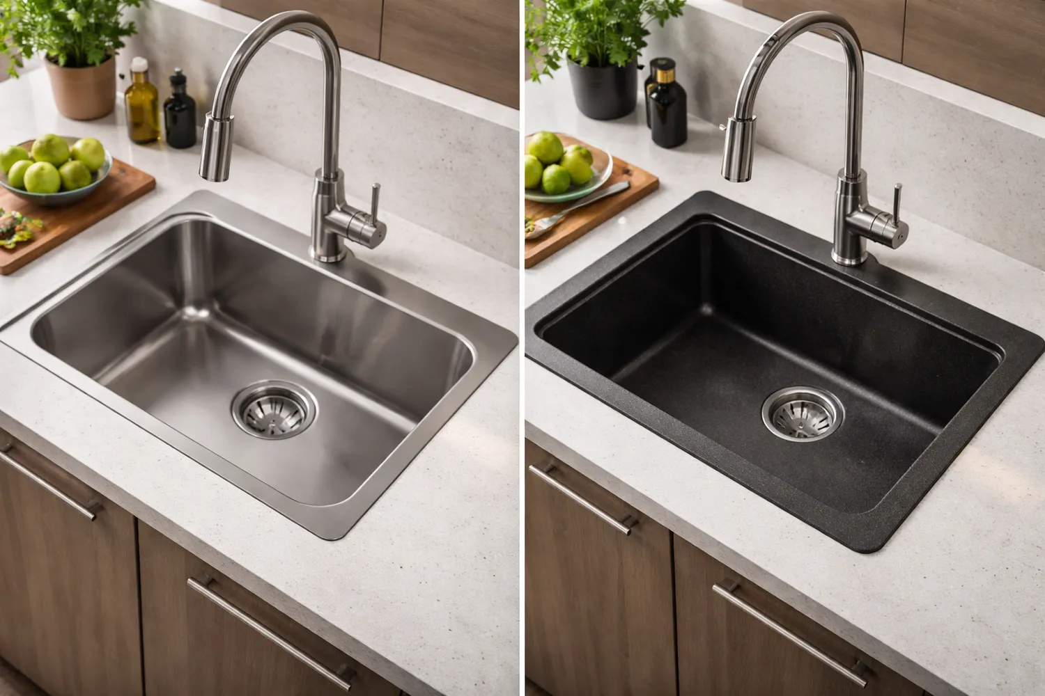 Inox sau granit Alegerea materialului potrivit pentru chiuvetă