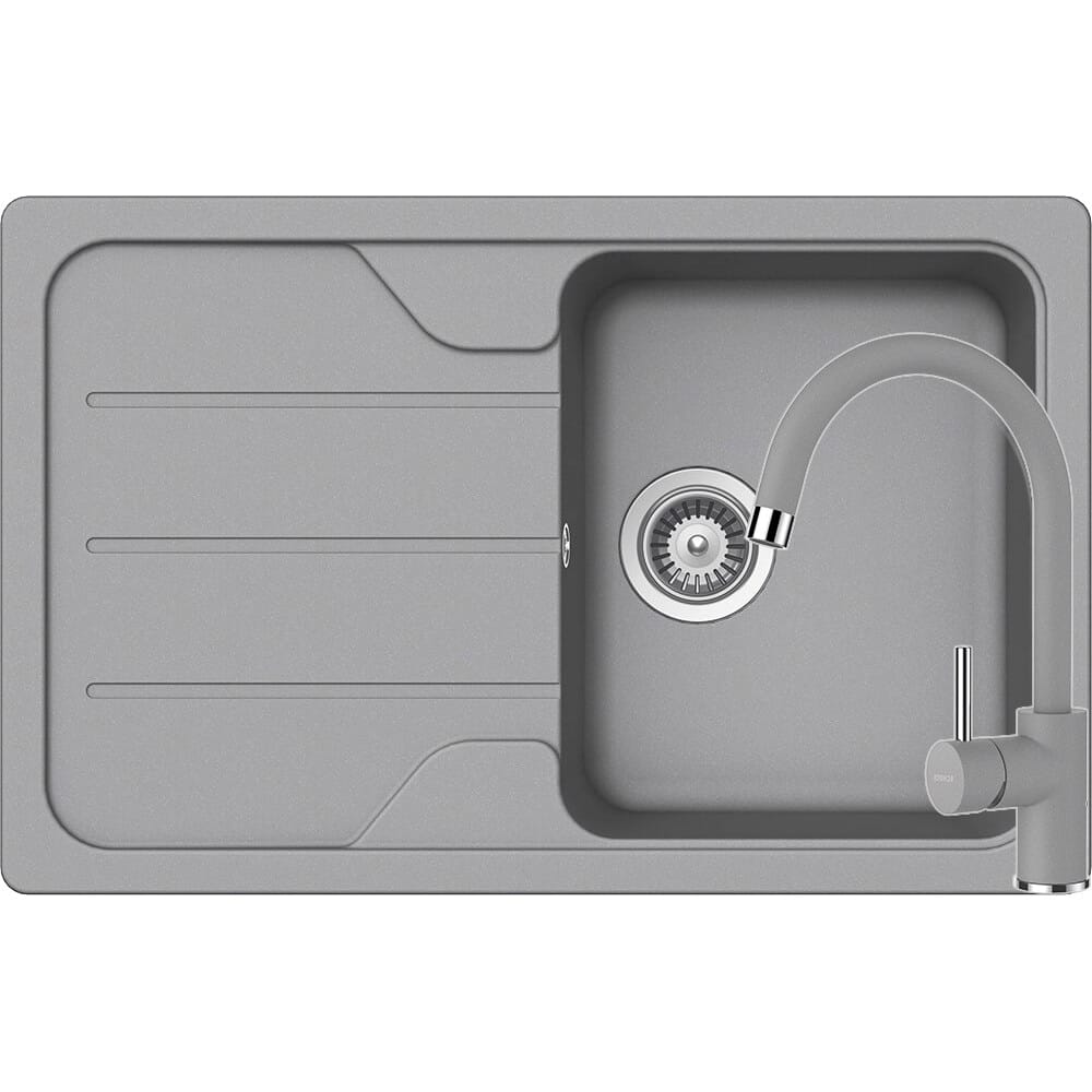 Kit chiuveta de bucatarie Schock Formhaus D-100S si baterie Schock Plutos