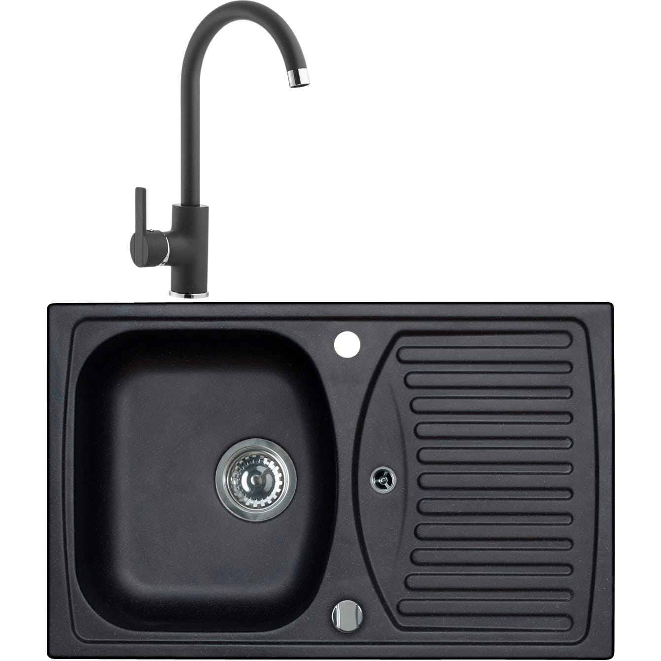 Pachet chiuveta bucatarie algranit Alveus Record 30 + Baterie Nela