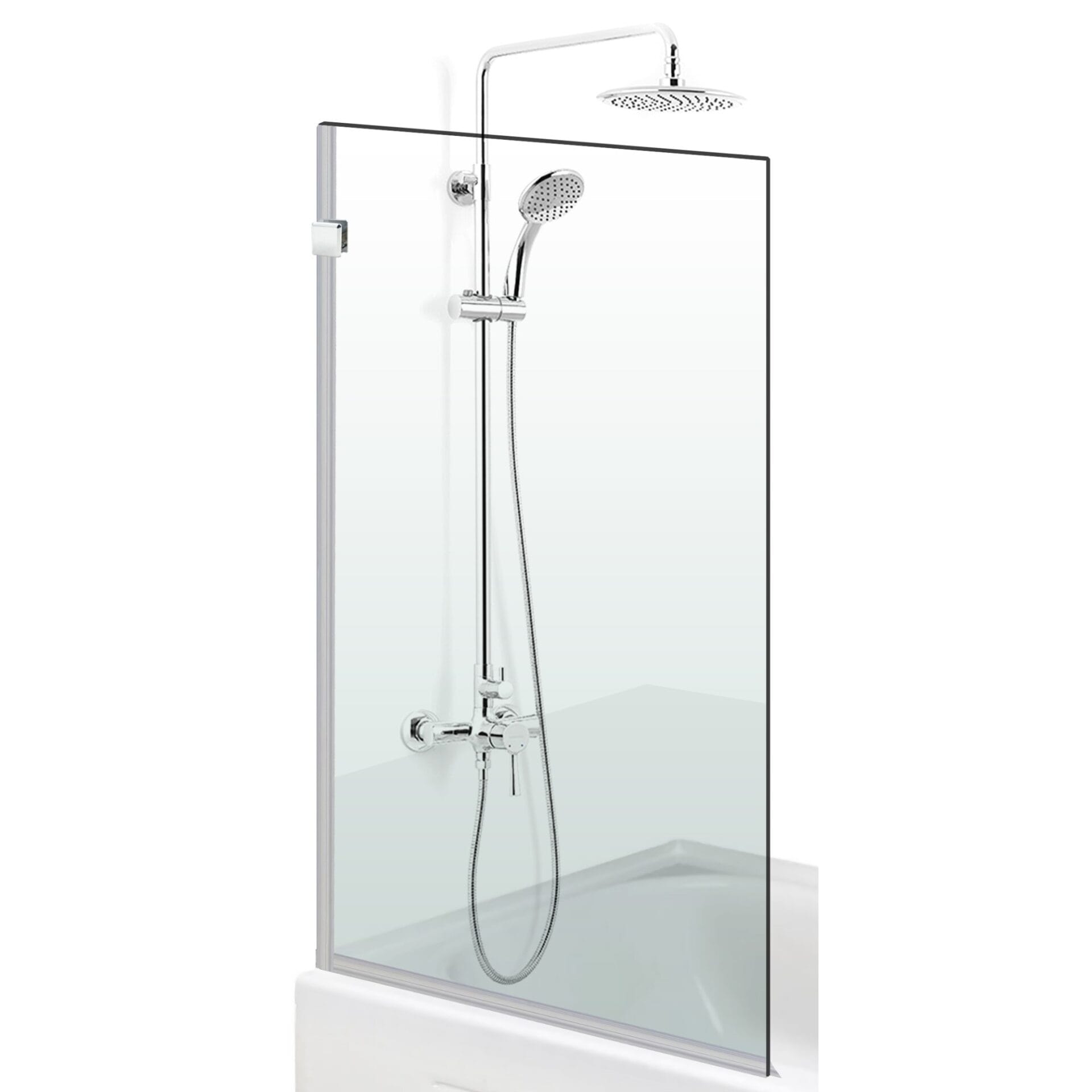 Paravan cada Ravana Elegance INOX, sticla clara, securizata