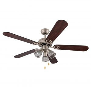 Ventilator de tavan cu lame din lemn