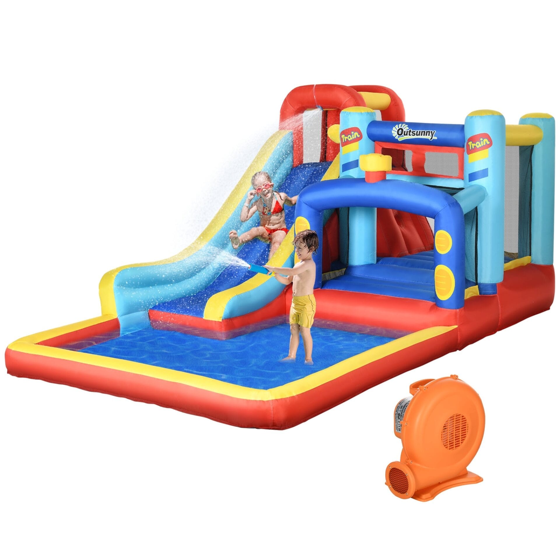 Castel gonfiabil Outsunny, trambolina si piscina