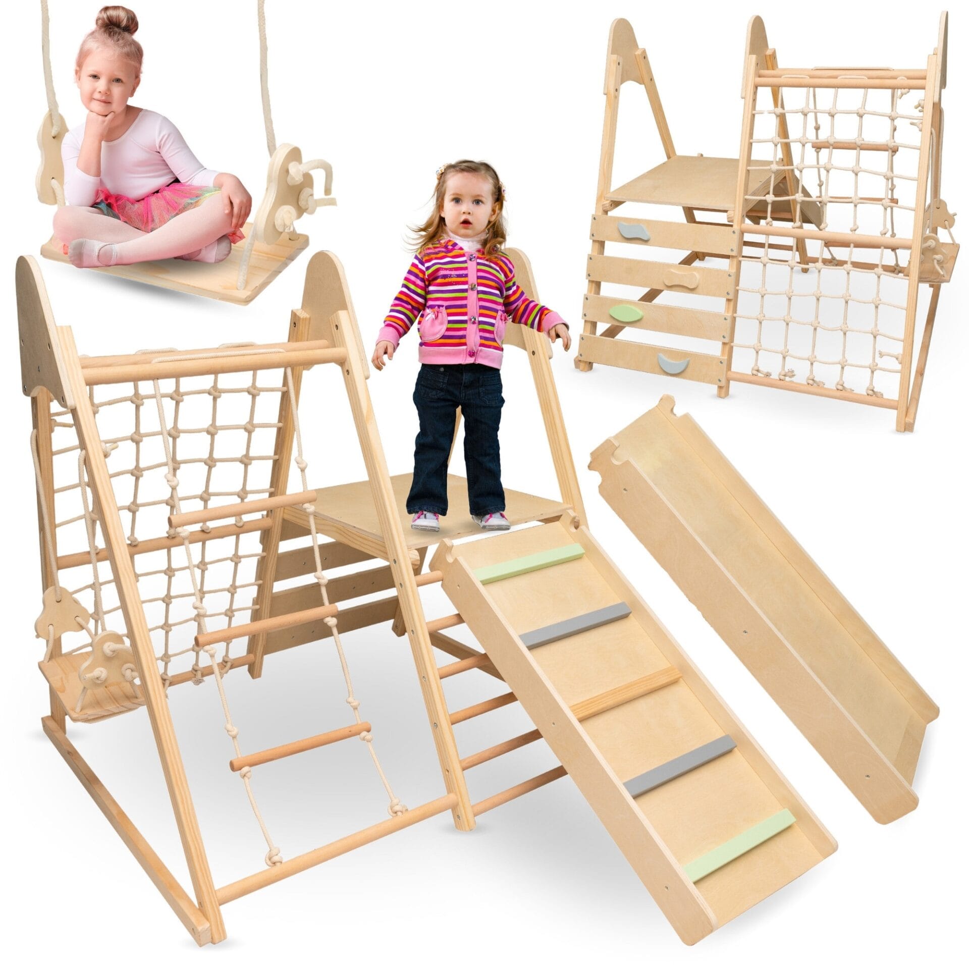 Teren De Joaca Din Lemn 5 In 1, Mamabrum Mam203 Climber