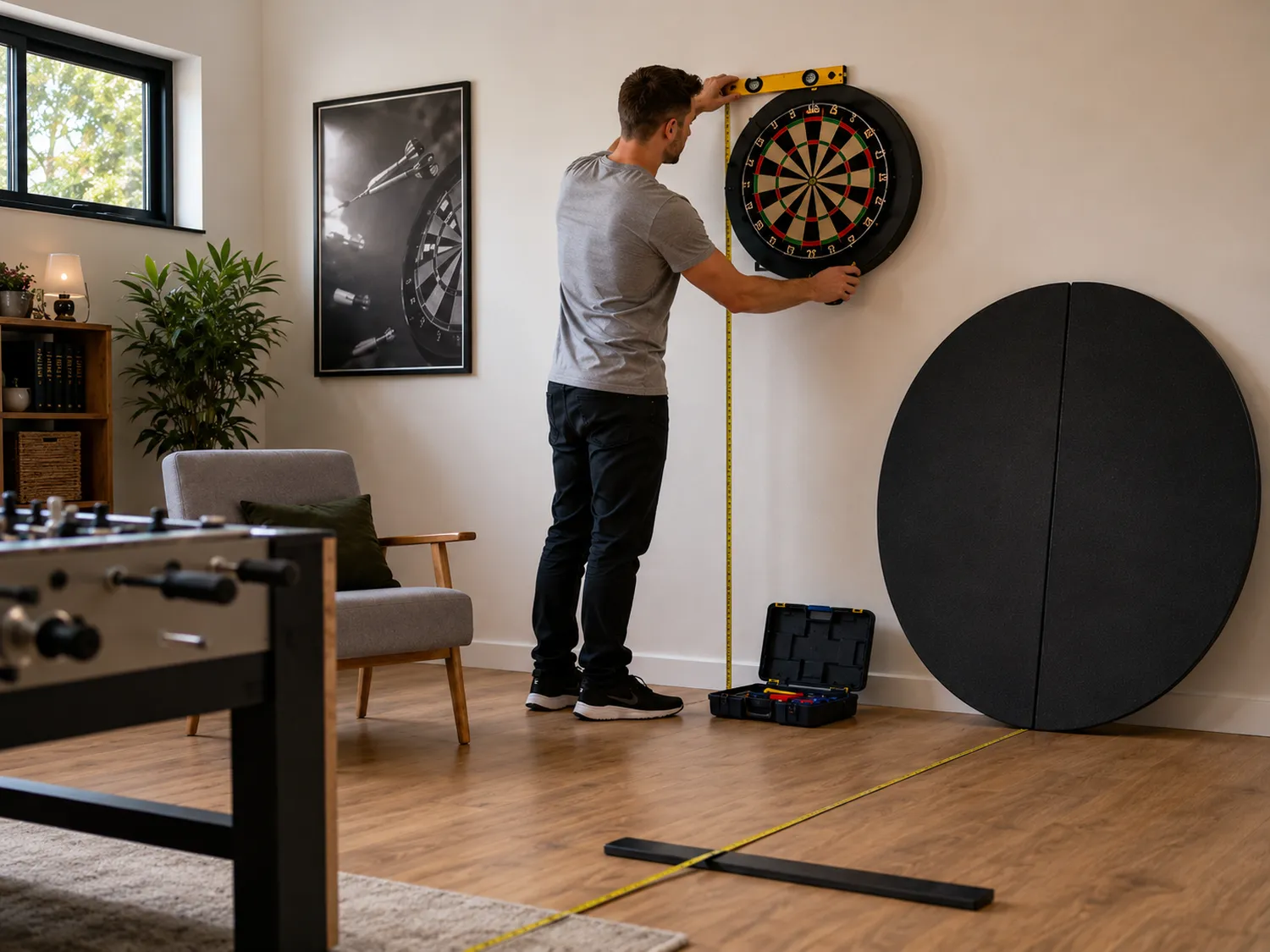 Montarea corectă a unei table de darts acasă Montarea corectă a unei table de darts acasă