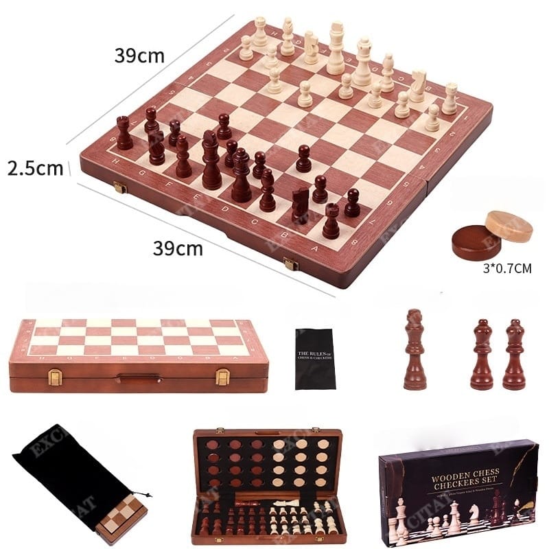 Set Joc Sah Premium, Excitat, Efect Magnet, Dame din Lemn Lucrat Manual Set Joc Sah Premium, Excitat, Efect Magnet, Dame din Lemn Lucrat Manual