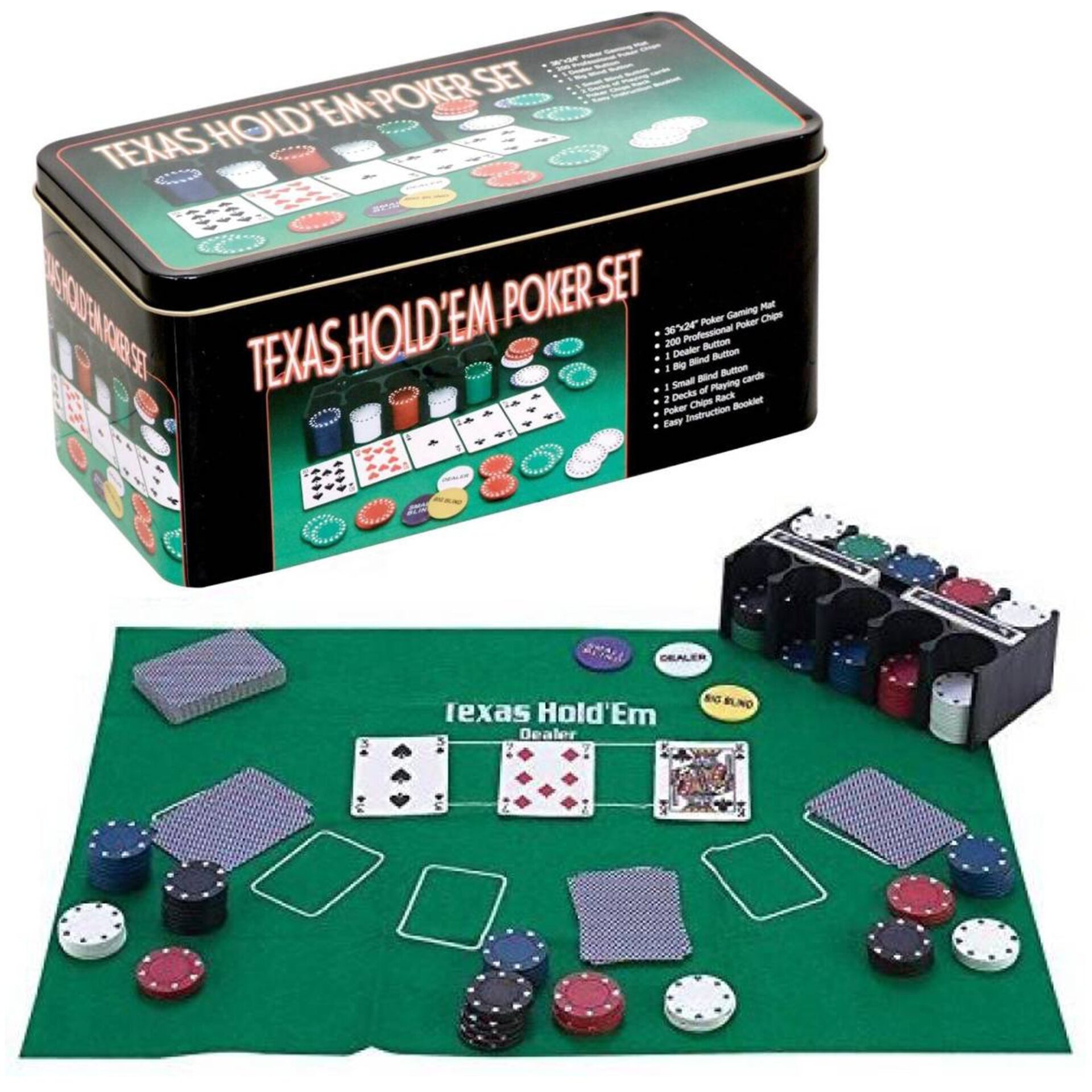 Set Poker Texas 200, jetoane si carti Set Poker Texas 200, jetoane si carti
