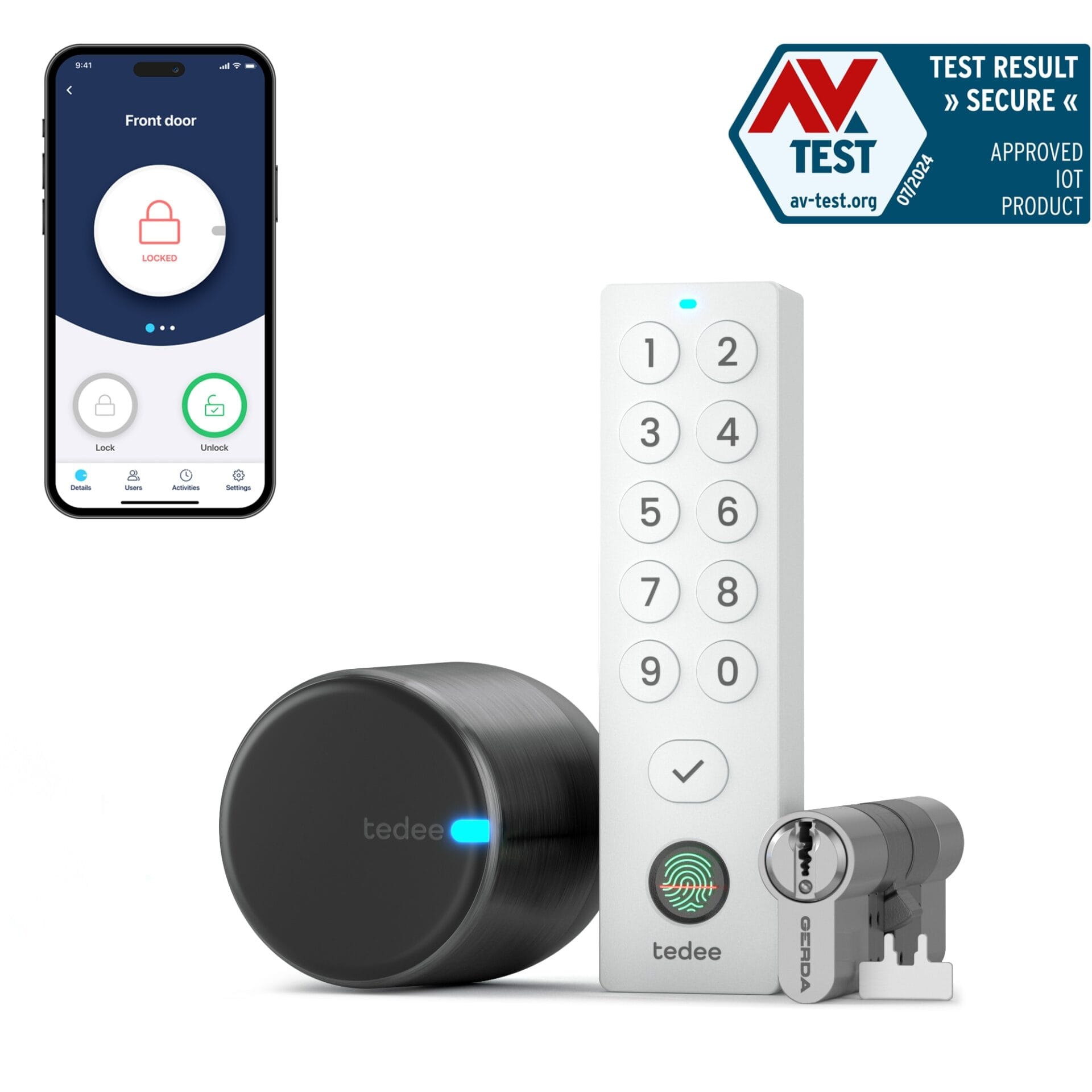 Yala inteligenta Tedee GO2 cu tastatura biometrica