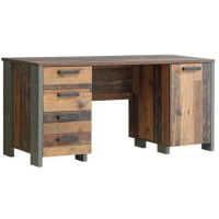 Birou Kring Retro, culoare vintage, 155x73x60 cm, 4 sertare 1 usa Birou Kring Retro, culoare vintage, 155x73x60 cm, 4 sertare 1 usa