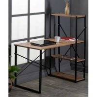 Birou cu rafturi stil industrial Cody Homs, metal/pal Birou cu rafturi stil industrial Cody Homs, metal/pal