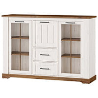 Comoda cu vitrina cu 2 sertare si 3 usi Country 48