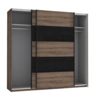 Dulap Kring Bronx,usi culisante, Stejar / Stejar Antracit