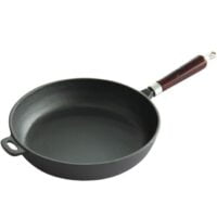 Tigaie din fonta pura KingHoff, 30 cm, maner lemn, inductie