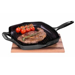 Tigaie grill din fonta emailata