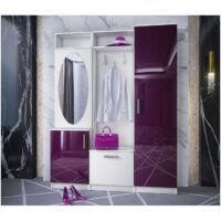 Cuier Irim Petar Alb/Mov MDF lucios