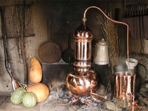Cazan de tuica tip alambic