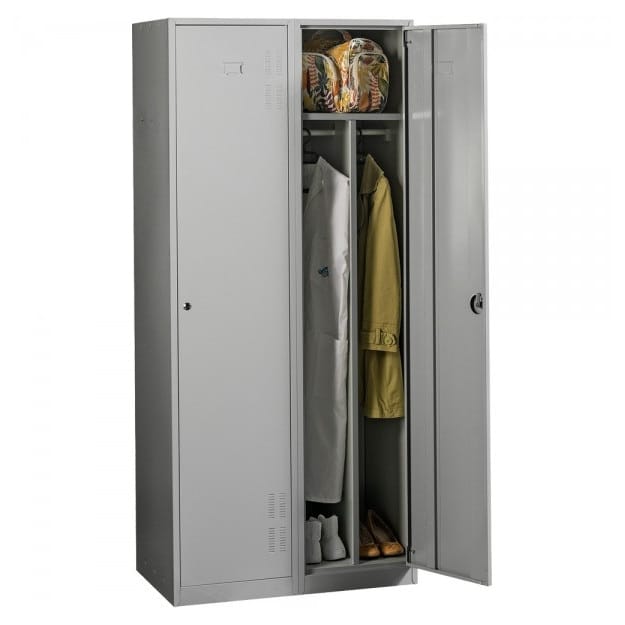 Vestiar metalic cu 2 usi compartimentat