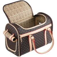 Geanta de transport pliabila, piele PU, pentru caini si pisici