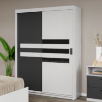  Dulap dormitor 138 Ruben Antracit/Alb