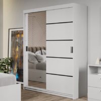 Dulap dormitor 138 Zeno Oglinda/Alb