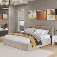 Pat Tapitat 2 persoane Galileo Fix Crem Pat Tapitat 2 persoane Galileo Fix Crem