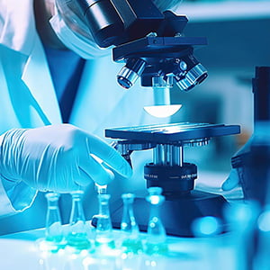 Microscop biologic cu iluminare