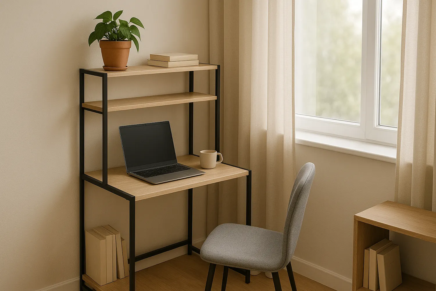 Birou compact pentru apartamente mici – soluție eficientă pentru lucru acasă Birou compact pentru apartamente mici – soluție eficientă pentru lucru acasă